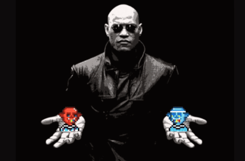 This is your last chance. After this, there is no turning back. You take the blue pill  the story ends, you wake up in your bed and believe whatever you want to believe. You take the red pill  you stay in Wonderland, and I show you how deep the rabbit hole goes. Remember, all I'm offering is the truth  nothing more.
